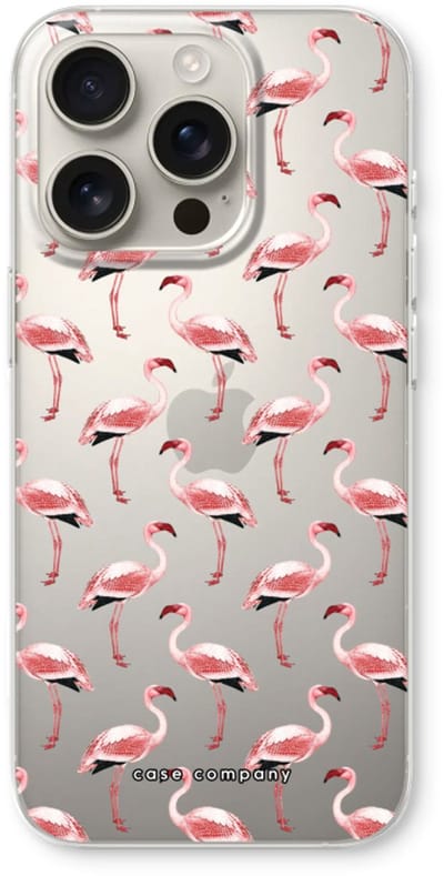 Case Company® - Hoesje geschikt voor iPhone 16 Pro hoesje - Flamingo - Soft Cover Telefoonhoesje - Bescherming aan alle Kanten en Schermrand