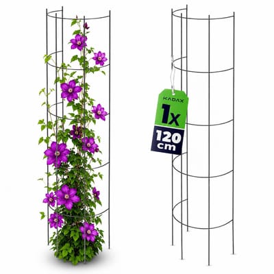 KADAX Klimzuil van staal, trellis, klimhulp, zuil, klimplanten, ranktoren, klimhulp, rooster, plantenhouder, roosterlat, draadgaas (H: 120 cm)