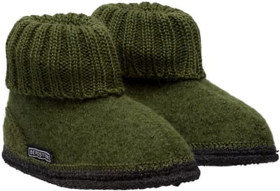Bergstein Cozy Sloffen - Pantoffels voor dames, heren en kinderen - 100% Zuiver scheerwol - Forest