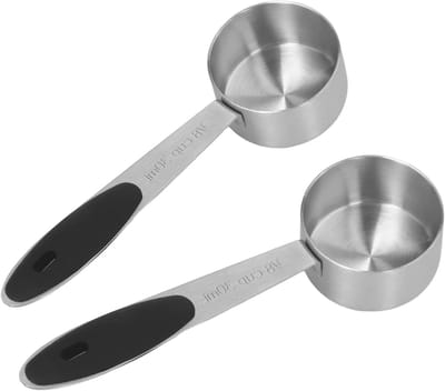 Premium RVS Koffielepel Set van 2, Perfect voor Koffie, Thee en Suiker - 30ml Maat met Lange Handgreep