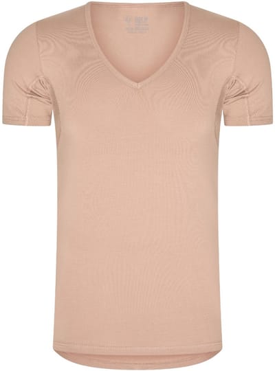 RJ Anti-Zweet Heren T-Shirt Diepe V-Hals Natural S