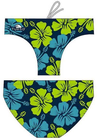 Turbo Surf Flower Zwemslip Blauw M Man