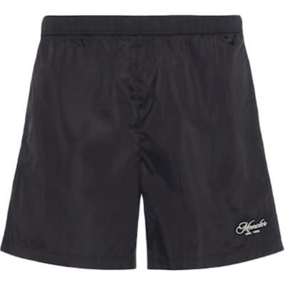 Moncler Uni Kleur Mesh Elastische Strandshorts Heren zwemkleding K2-091-2C00004-5985M-999 S