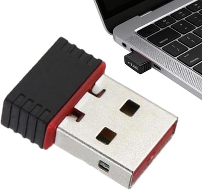 Draadloze Netwerkadapter - USB WiFi Dongle - Internet Verbinding - 150 Mbps Snelheid - Mini Formaat - Zwart