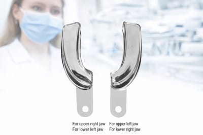 Belux Surgical Tandheelkundige Afdruklepels Niet-Geperforeerd – Links/Rechts – Boven- en Onderkaak – Tandartsinstrument SET VAN 5