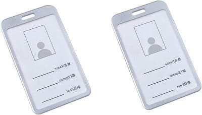 ID-kaarthouder - Naamplaatje houder - Veilig kaarten bewaren - Duurzaam aluminium - 2 stuks - Zilver