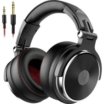 OneOdio Pro-60 Over Ear koptelefoon Kabel Stereo Zwart High-Resolution Audio Vouwbaar, Zwenkbare oorschelpen DJ