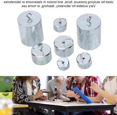 Complete Set van 7 Haakgewichten voor Laboratorium Experimenten - 200G, 50G, 20G, 10G - Ideaal voor Onderwijs en Wetenschappelijke Toepassingen