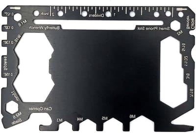 46-in-1 Multitool Kaart - Roestvrijstalen Portemonnee Gereedschap voor Outdoor Activiteiten