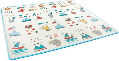 Speelmat baby - 180x200cm - Foam speelmat - 2-zijdig dromen en alfabet - Dikte 1 cm
