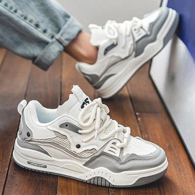 Lente mannen casual comfortabele sportschoenen veelzijdig dikke zool Retro slijtvaste schoenen 40 gray