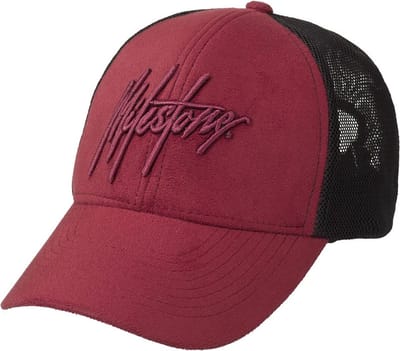 Milestone Relics Signature Suede Trucker Cap - Bordeaux