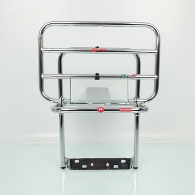 Porte bagage Faco pour scooter Piaggio 125 Vespa Pxe 1981 à 1997 chromé Neuf