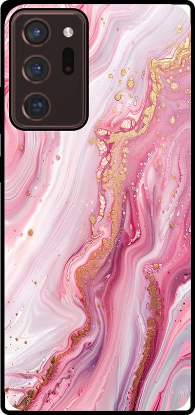Smartphonica Telefoonhoesje Geschikt voor Samsung Galaxy Note 20 Ultra met marmer opdruk - TPU backcover case marble design - Roze geschikt voor Samsung Galaxy Note 20 Ultra