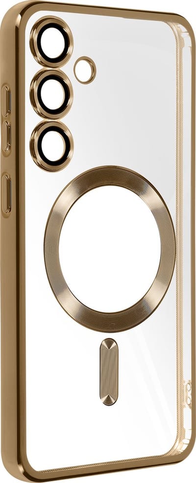Avizar Magsafe-hoes Geschikt voor Samsung Galaxy S24 Chroom, Goud