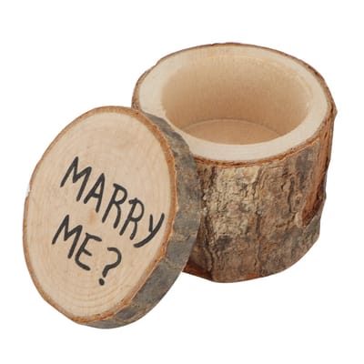 Handgemaakte Houten Ringdoosje Uniek Sieradenhouder Bruiloft Verloving Ringhouder Marry Me
