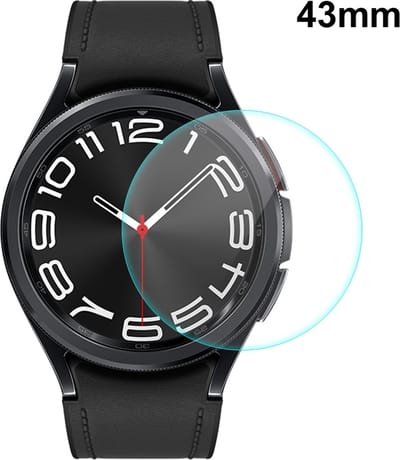 By Qubix - Screen protector Film - Full cover - Geschikt voor de Samsung Galaxy Watch 6 Classic - 43mm
