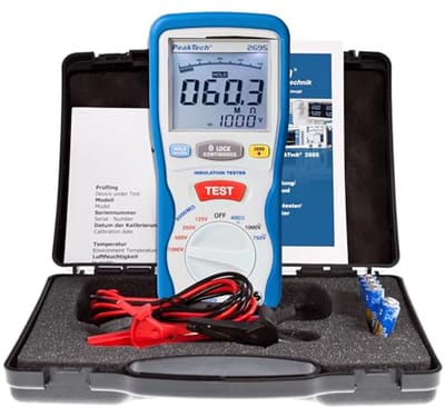 Isolatiemeter en Spanningsmeter - Tot 1000V Met Data-hold en Min/Max Functie
