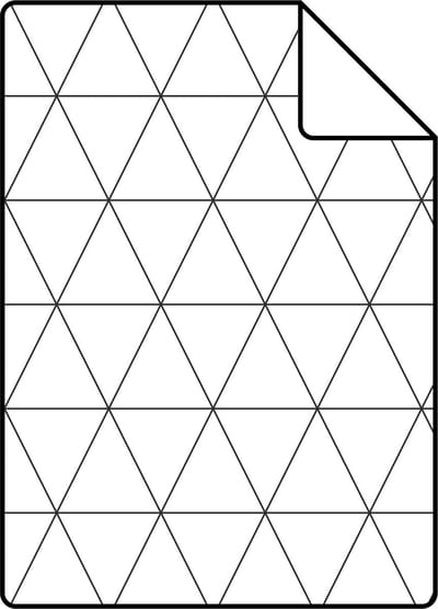 Proefstaal ESTAhome behang grafische driehoeken wit en zwart - 26.5 x 21 cm - 139148-S