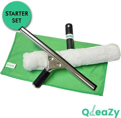 Glazenwasser Set 35cm Starterskit 3-in-1 | Professionele Raamtrekker 35cm | Ramen Wassen | TOPDEAL!