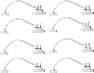 Raam Deur Beveiliger - Veiligheidskabel - Kinderveiligheid - Universele Montage - 8 Stuks - Wit