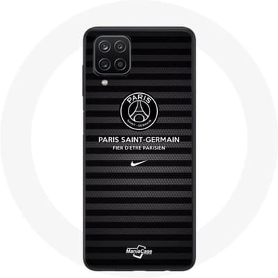 Coque - Maniacase - Samsung Galaxy A12 - Souple - Noir - Paris Saint Germain PSG
