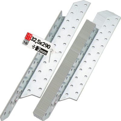 LUN FIX - Hoekverbinder - Verzinkt - 32x290mm - 10 stuks