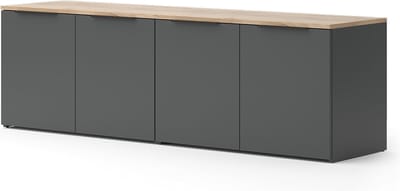 Vicco Wido Wandmeubel – 2 delen Antraciet