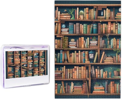 Gepersonaliseerde Puzzel - Fotopuzzel Legpuzzel - Ontspanning Thuis - Milieuvriendelijk Hout - 50 x 75 cm - Cartoon Boekenwurm