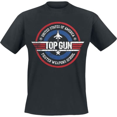 Top Gun T-shirt - Fighter Weapons School - S tot 3XL - voor Mannen - zwart