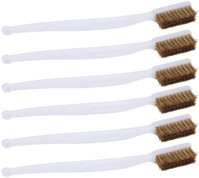 Dailygoods- Staalborstel Set 6 Stuks - Roestverwijdering - Draadborstel - Nylon Borstel - 170mm - Makkelijk Op te Bergen - Borstelset