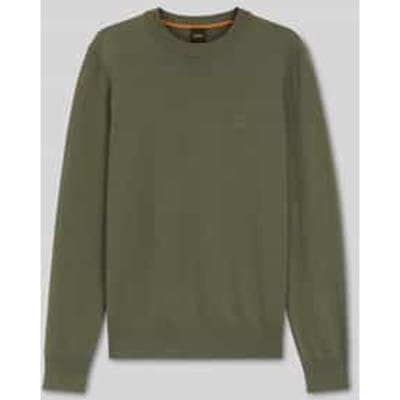 Regular fit gebreide pullover van een mix van katoen en kasjmier