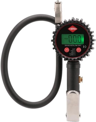 Digitale bandenpomp - Luchtmeter - Banden oppompen - Digitaal display - 10 bar - Zwart