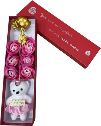 Valentijn roos - Valentijn cadeautje voor haar - Giftset vrouw - Valentijns cadeautjes -Verjaardag cadeau vrouw -