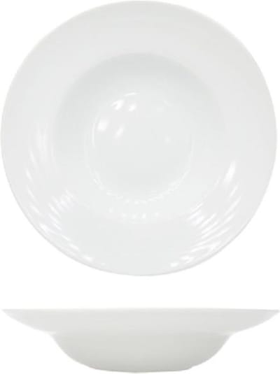 GROOT PASTABORD WIT D19 -30 X H6CM - porselein - set van 4
