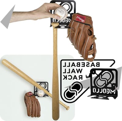 Vleermuisrek wandhanger - robuust honkbalveld - van 100% staal