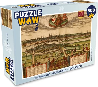 Puzzel Stadskaart - Maastricht - Historisch - Legpuzzel - Puzzel 500 stukjes - Plattegrond