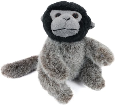 PIA Soft Toys - Pluche Wolaap Knuffel - grijs/zwart - 15 cm