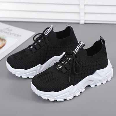 Damesschoenen Dames Sneakers Dames Fly Knit Instappers Lichtgewicht Dames Casual Schoenen Daddy Shoes 41