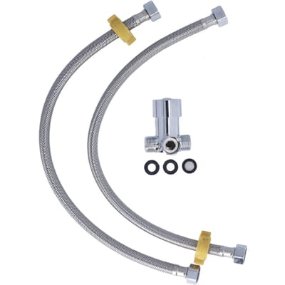G1/2 Draad Thermostatische Mengkraan RVS Warm Koud Water Mengkraan Geharde Kraan met Dubbele gray