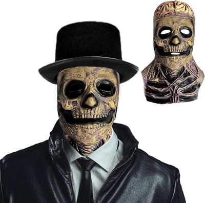 Horrormasker Volledig Hoofd - Creepy Masker - Feestelijke Aankleding - 3D Realistisch Ontwerp - 33 x 22 cm - Multicolor