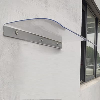 Deur Luifel - Regenkap - Buitenruimte Creëren - Boogvormig Ontwerp - 50x150cm - Transparant