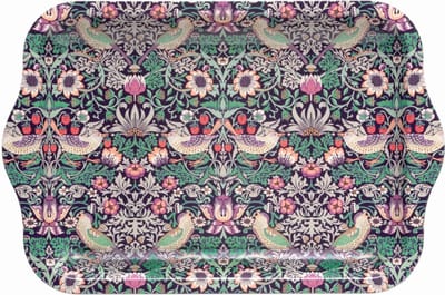 Dienblad Bloemen, paars/perzik kleur 24x15,8x1,1cm