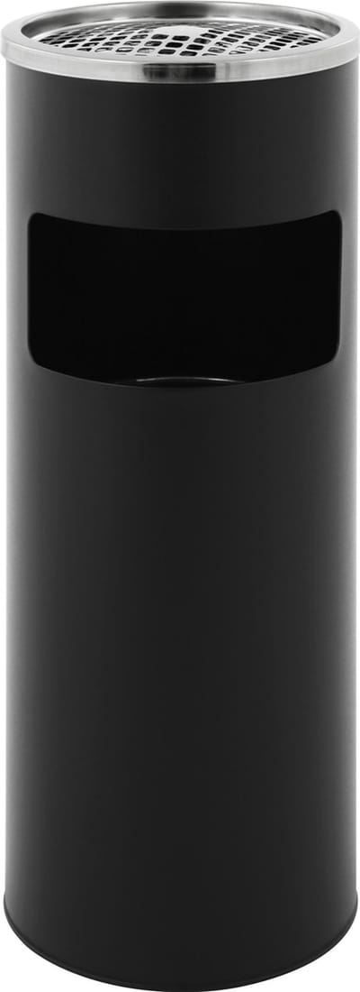 Ronde as-papierbak 13 liter mat zwart
