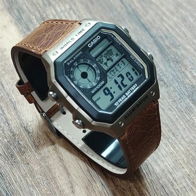 CASIO Aangepaste horloge modificatie serie 10-jaar stroom modificatie-retro stalen vierkante serie Quartz me AE-1200WH-5AV zwart