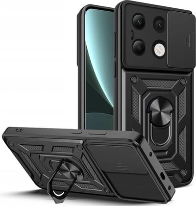 Hoesje geschikt voor Xiaomi Redmi Note 13 4G - Techsuit Camshield Back Cover - Zwart