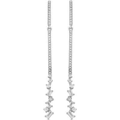 Luxenter Oorbellen van 925 sterling zilver en glanzende zirkonia met rhodiumafwerking - Zener