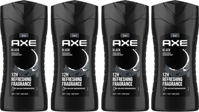 Axe Showergel Black - Douchegel - 4 x 250 ml Voordeelverpakking