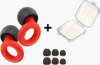 Oordoppen Slapen - Reizen - Overprikkeling - Earplugs - Rood - SNR 26 dB - Sleep Plugs - Inclusief Opbergdoosje - Festival Oordopjes - Herbruikbare Gehoorbescherming - Sport Oordopjes - Oordoppen Zwemmen - 8 Dop