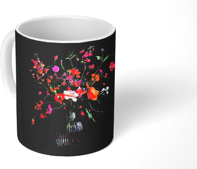Mok - Koffiemok - Boeket - Veldbloemen - Vaas - Mokken - 350 ML - Beker - Koffiemokken - Theemok